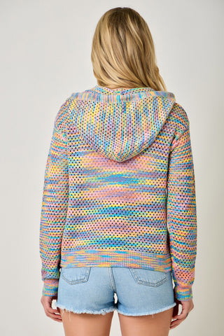 61 Jane Rainbow Knitted Hoodie