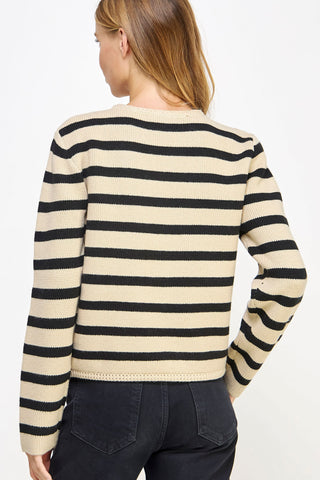 61 Jane Striped Knit Cardigan