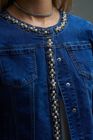 61 Jane Embellished Denim Jacket