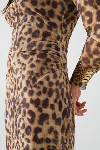 61 Jane Leopard Print Bodycon Dress