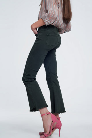 61 Jane High Rise Raw Hem Flared Jeans