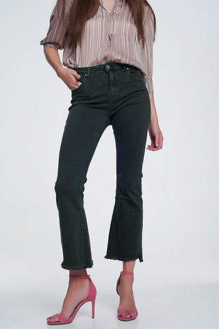 61 Jane High Rise Raw Hem Flared Jeans