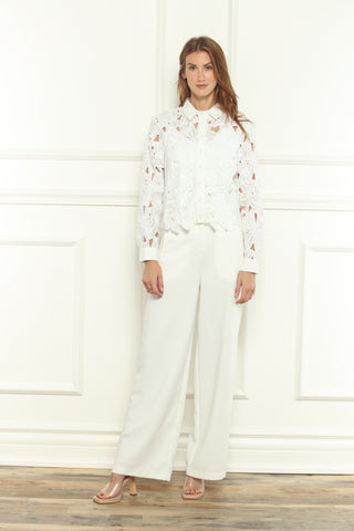 Zero Degrees Celsius Lace Button Up Shirt