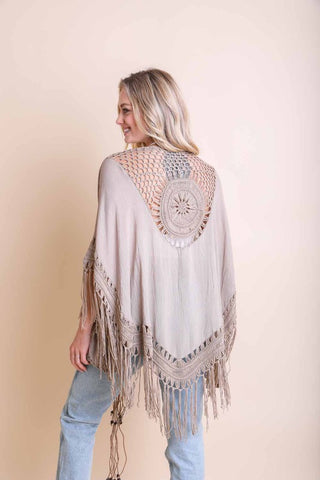 Crochet Medallion Tassel Cover Up *Online Only* - Premium cover ups at Lonnys NY - Just $55! Shop Womens clothing now 