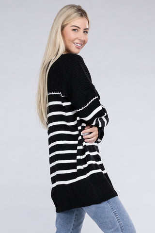 Striped Knit Sweater *Online Only* - Premium clothing at Lonnys NY - Just $39! Shop Womens clothing now 