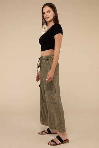 Cargo Pants with Elastic Waist *Online Only* - Premium clothing at Lonnys NY - Just $58! Shop Womens clothing now 