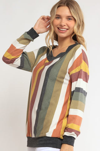 French Terry Wide V Sweatshirt *Online Only* - Premium clothing at Lonnys NY - Just $45! Shop Womens clothing now 