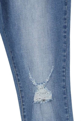 Dark wash distressed skinny jeans *Online Only* - Premium pants at Lonnys NY - Just $51! Shop Womens clothing now 