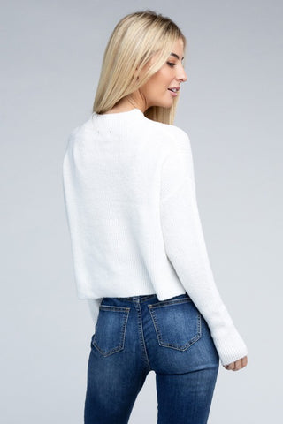 Mock Neck Sweater *Online Only* - Premium clothing at Lonnys NY - Just $35! Shop Womens clothing now 