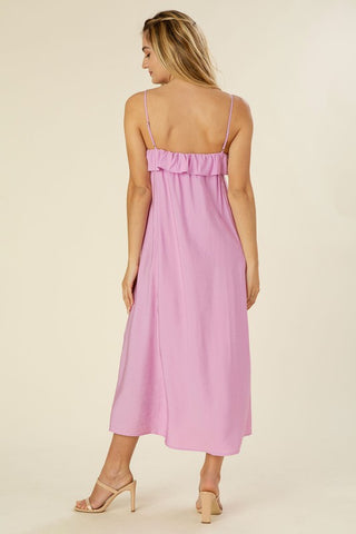 Maxi dress with ruffles *Online Only* - Premium clothing at Lonnys NY - Just $45! Shop Womens clothing now 