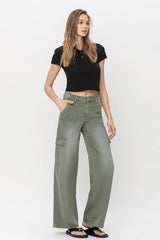 Flying Monkey High Rise Utility Cargo Wide *Online Only* - Premium  from VERVET by Flying Monkey - Just $81.48! Shop now at Lonnys NY