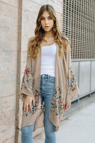 Long Floral Kimono Cardigan *Online Only* - Premium kimonos at Lonnys NY - Just $45! Shop Womens clothing now 