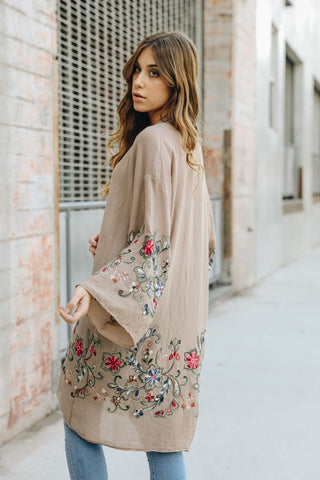 Long Floral Kimono Cardigan *Online Only* - Premium kimonos at Lonnys NY - Just $45! Shop Womens clothing now 