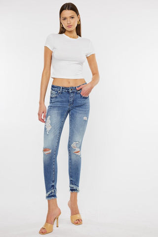 Mid Rise Ankle Skinny Jeans *Online Only* - Premium  at Lonnys NY - Just $67! Shop Womens clothing now 