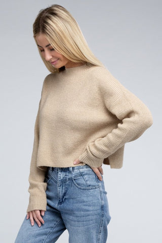 Mock Neck Sweater *Online Only* - Premium clothing at Lonnys NY - Just $35! Shop Womens clothing now 