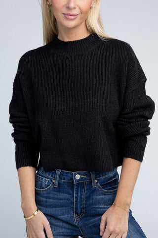 Mock Neck Sweater *Online Only* - Premium clothing at Lonnys NY - Just $35! Shop Womens clothing now 