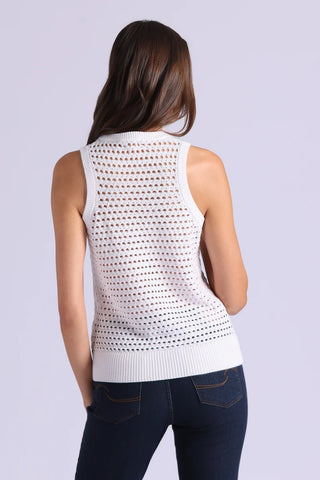 Minnie Rose Studded Mesh Tank