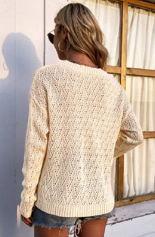 Crochet pullover sweater *Online Only* - Premium  from Nuvi Apparel - Just $23.10! Shop now 