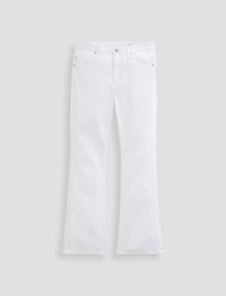 AG Farrah Boot Cropped White Jeans