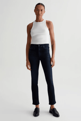 AG Jeans Mari HIGH-RISE SLIM STRAIGHT LEG DENIM - Premium Jeans at Lonnys NY - Just $235! Shop Womens clothing now 