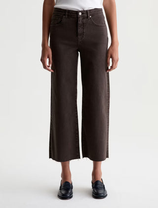 AG Saige Mid Rise Wide Leg Crop Jeans