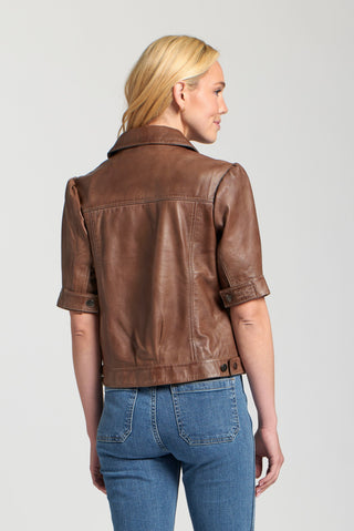 11 Uptown Short Sleeve Leather Jacket