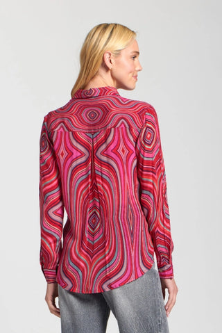 APNY Printed Button Down Blouse
