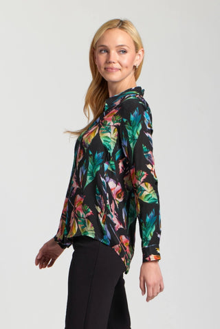 APNY Printed Button Down Blouse