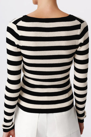 ATM Wool Blend Striped Sweater - Premium clothing at Lonnys NY - Just $295! Shop Womens clothing now 