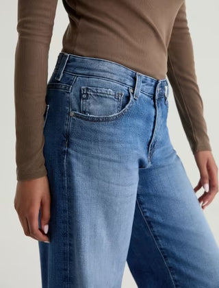 AG Adria Low Rise Wide Leg Jeans in Headline