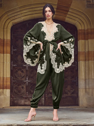 Alice & Olivia Drea Cutaway Lace Robe