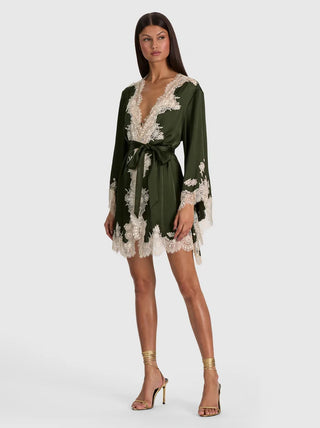 Alice & Olivia Drea Cutaway Lace Robe