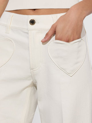 Alice + Olivia Slay Jeans w/ Heart Pocket