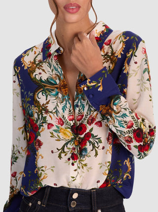 Alice + Olivia Willa Silk Blouse