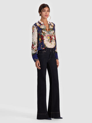 Alice + Olivia Willa Silk Blouse