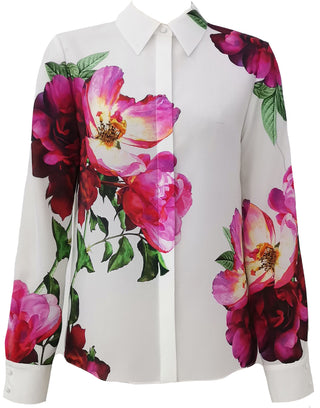 Alice & Olivia WIlla Silk Blouse - Empress Bloom