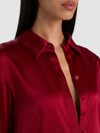 Alice + Olivia Brady Slim Button Down Blouse