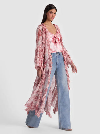 Alice + Olivia Cher Ruffle Maxi Robe