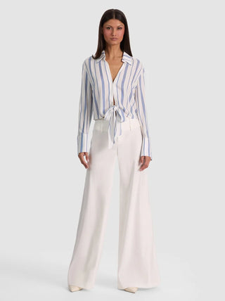 Alice + Olivia Hannon Tie Front Button Down Shirt