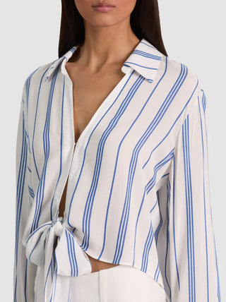 Alice + Olivia Hannon Tie Front Button Down Shirt
