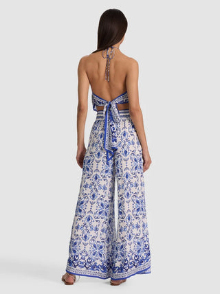 Alice + Olivia Larissa Smocked Pleated Pants