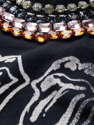 Alice + Olivia Maxie Embellished Rolling Stones Band Tee