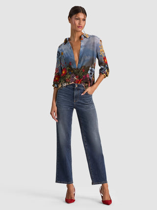 Alice + Olivia Willa Silk Blouse