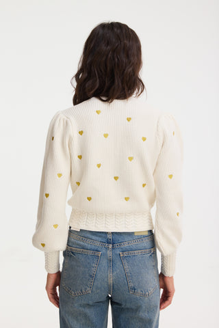 Allison Gold Heart Piper Cardigan