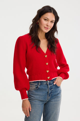 Allison Solid Piper Cardigan