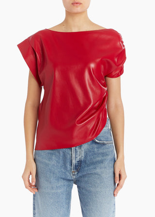 Amanda Uprichard Elroy Faux Leather Top - Premium clothing at Lonnys NY - Just $180! Shop Womens clothing now 