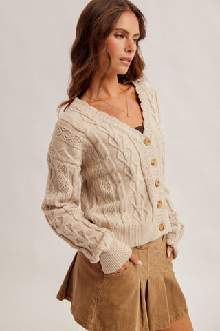 American Poet Cable Cardigan