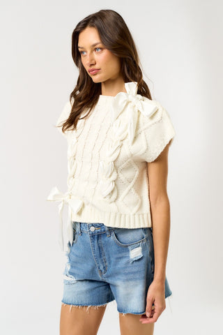 American Poet Satin Bow Sweater Vest - Premium clothing at Lonnys NY - Just $72! Shop Womens clothing now 