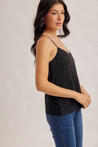 American Poet Studded Cami Top