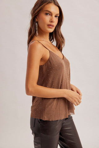 American Poet Studded Cami Top